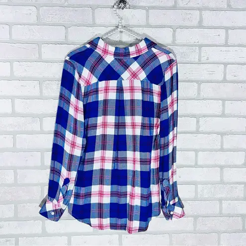 Rails Hunter Blue and Red Plaid Long Sleeve Button-Down Shirt Size XS