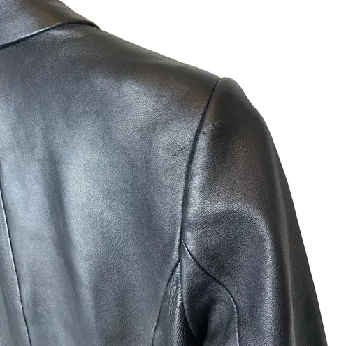 Caslon Vintage Leather Jacket Black