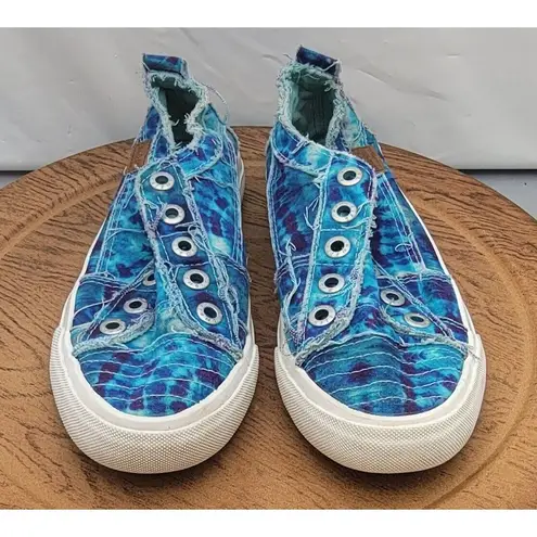 blowfish  Malibu Play Turquoise Tie Dye Denim Shoes Women's Size 6.5 #ZS-0061