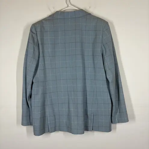 Pendleton VTG 100% Wool Women’s Blue Plaid Blazer Size 18