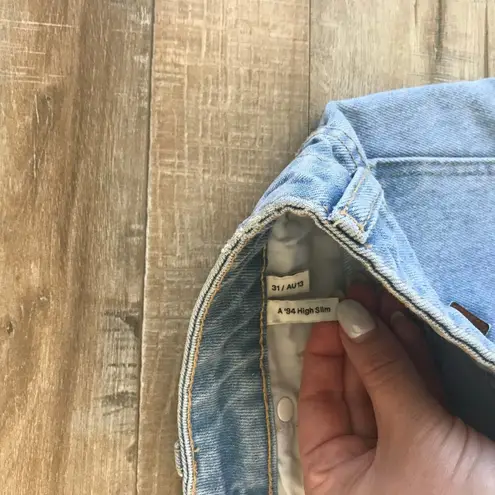 Abrand Jeans A 94 High Slim Jean in Walk Away size 31 Blue