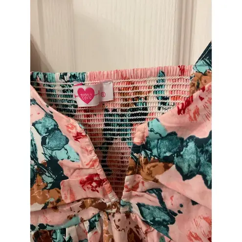 Buddy Love Houston Floral Puff Sleeve Deep V