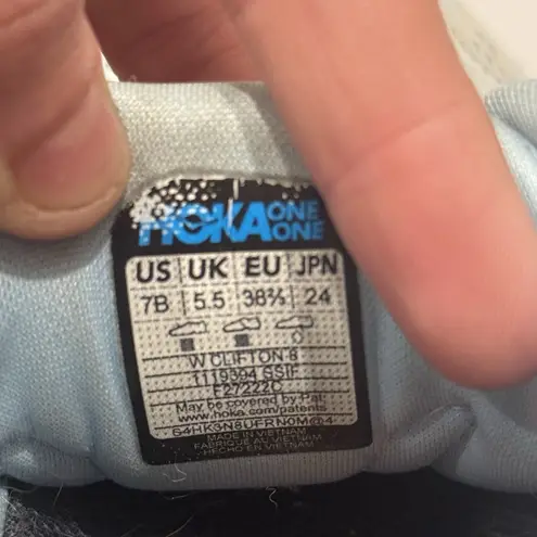 Hoka One One Clifton 8 1119394-SSIF Women's US 7B Running Shoes Blue Sneakers - Image 8