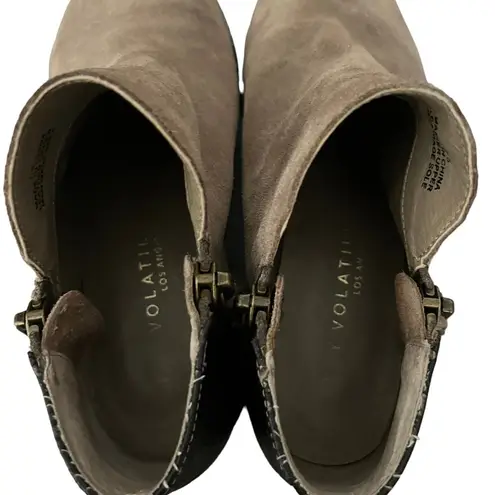 Very Volatile Los Angeles Suede Leather Upper Ankle Boots Double Sided Zipper