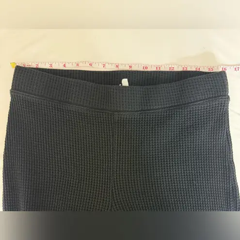 Aerie  Black Waffle Flared Pants Size L