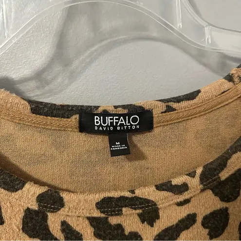 Buffalo David Bitton Buffalo by David Bitton Cheetah Print Crewneck Top Size M