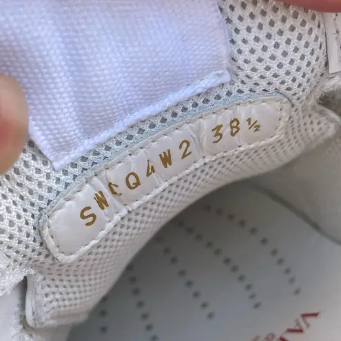 Valentino Garavani Valentino Atelier San Gallo printed broderie anglaise leather sneakers IT 38.5