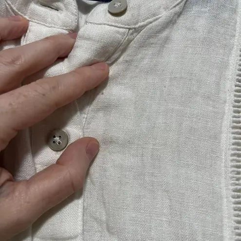 Faherty Prado Linen Dress In White Size XS