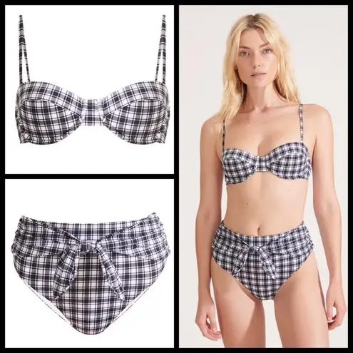 Veronica Beard ππ Bikini Set Dyer Top (L) + Azoia Tie-Waist Bottom (XL) NWT