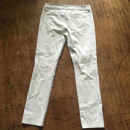 CAbi  white slim boyfriend size 8 jeans