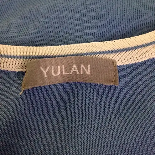 Yulan Cornflower Blue Button Front Tank Top 18