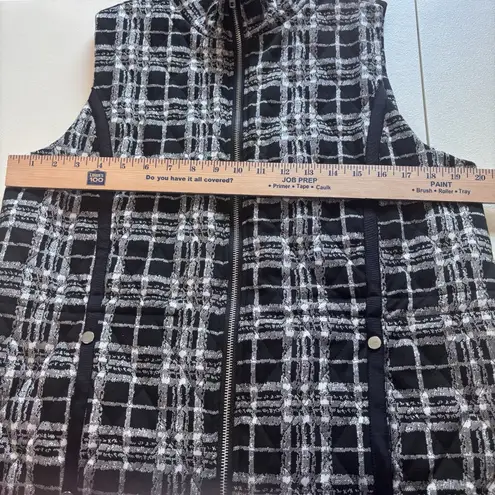 Erin London Women's Black&White Plaid about You Zip