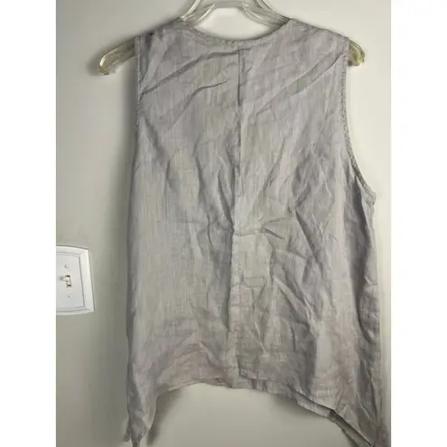 Women's La Fixsun Linen Tank Top Size S Gray