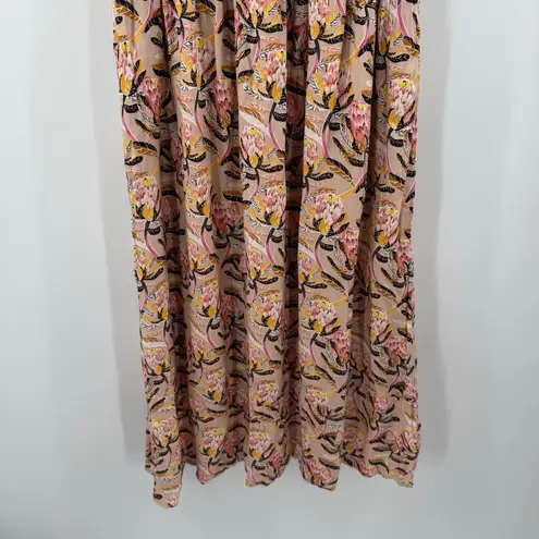 Inherit Clothing Company Dress Small NWT Clara Puff Midi/Maxi Floral Pockets Yellow