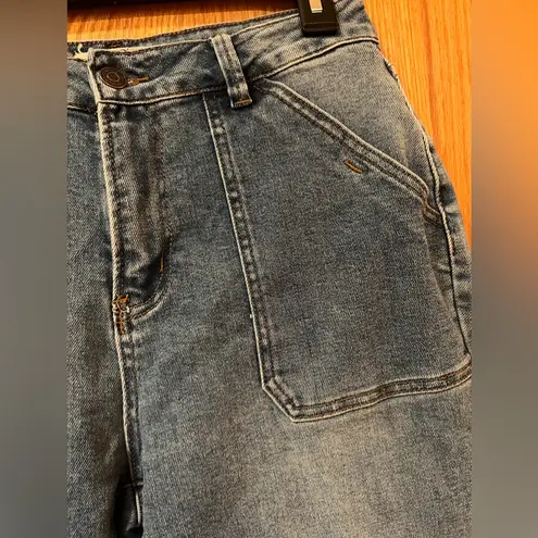 Great Smoky Los Angeles Flared Wide Leg Cropped Blue Denim Jeans Size 5