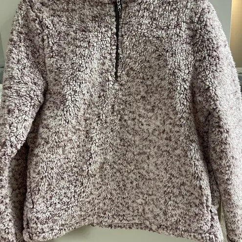 Time And Tru Sherpa Women’s Purple Sweatshirt Sz Large Excellent Condition