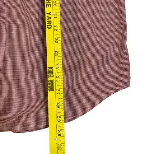 Karen Scott Women's Red Gingham Christmas Holiday Holly Berry Embroidered Shirt