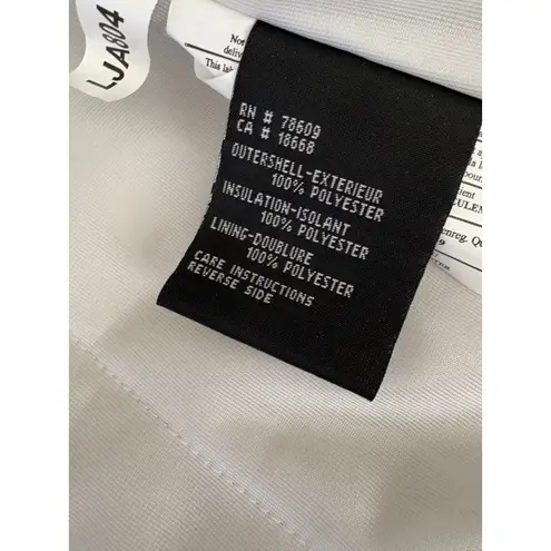 Metropolis Arabesque Quilted Jacket Women's White Full Zip Snap Accents Size 6