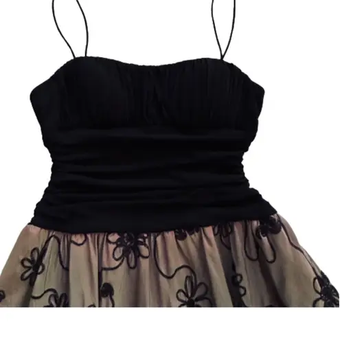 S.L. Fashions Dress Black Iridescent Pink Green Chiffon Party Cocktail Dress 10P