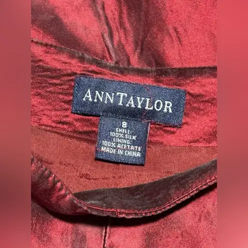 Ann Taylor EUC  Red and Black Beaded 2 Piece Matching Outfit size 8/8P