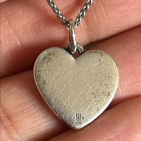 James Avery GUC 925  Retired Written in the Stars Enamel Heart Charm Necklace - Image 7