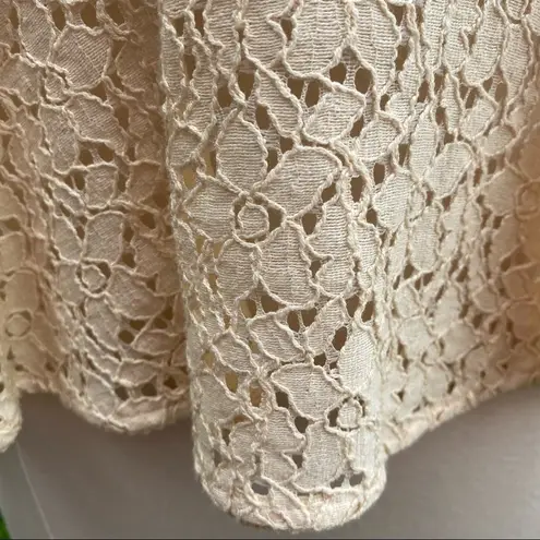 INC Cream Lace Jacket Size M