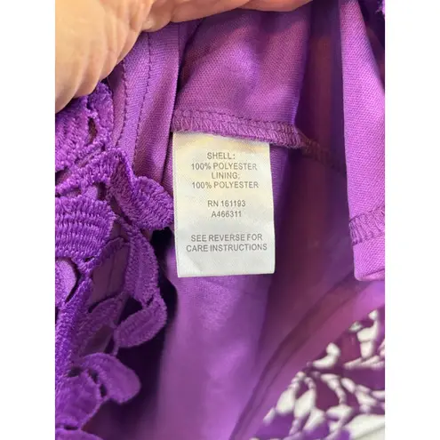 Kate & Mallory Women's Purple Lace Blouse M
