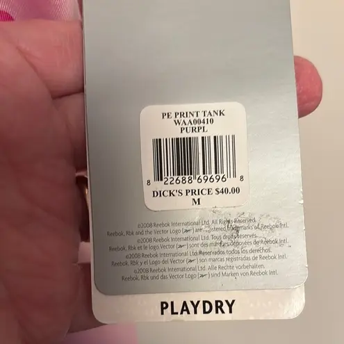 RBX Pink Fitted Tank Top with Decorative Design Size M