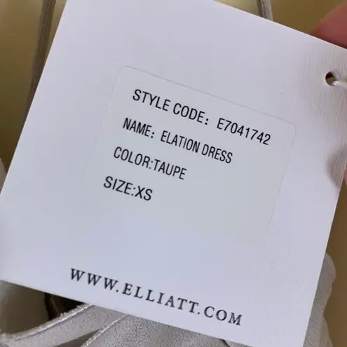 Elliatt Size XS Taupe Elation Ruffle Midi Dress
