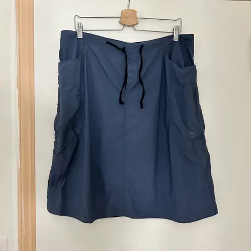 Mountain Hardwear Womens Blue Skirt with Pockets Sz 14 Adjustable Cinched Sides