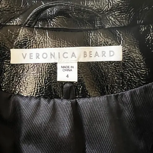 Veronica Beard NWOT  Cooke Dickey Glossy Leather Blazer Jacket Double Breasted S4