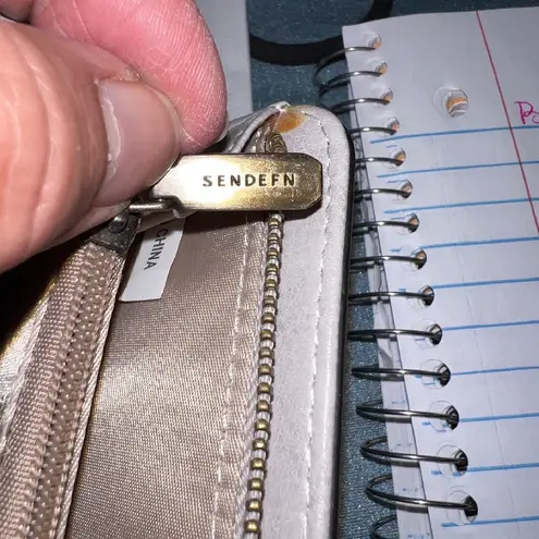 SENDERN Wallet Clutch RFID Blocking Floral Decor Zip Around Gray Gray