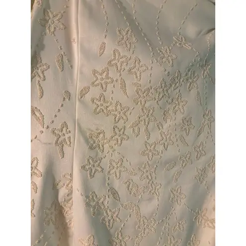 Vintage Eureka USA Strapless Embroidered Ivory Dress 2XL Formal Evening Gown White Size XXL