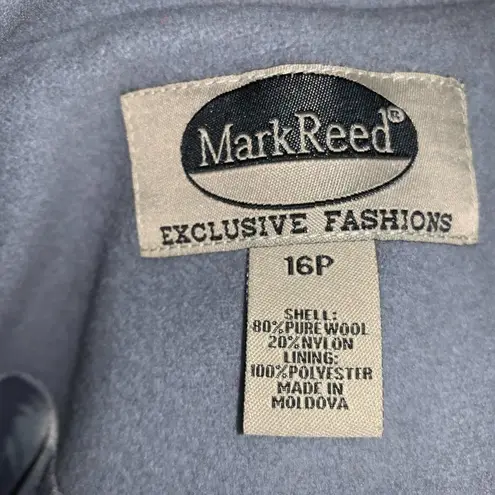 Vintage Mark Reed Fashion Wool Coat Size 16P