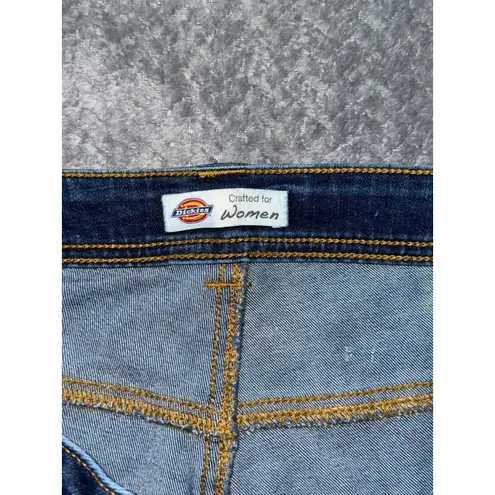 Dickies Women's Carpenter Short Blue Denim Relaxed Pocket Hammer Loop Sz 18