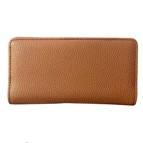 Anne Klein  Bifold Wallet Card‎ Holders Gold Lion Logo Pebble Vegan Leather