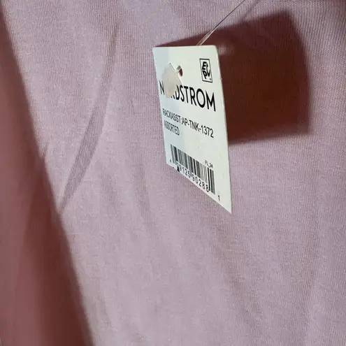 SKIMS NWT Cotton Tank Top Pink Cropped Sleeveless Size Medium