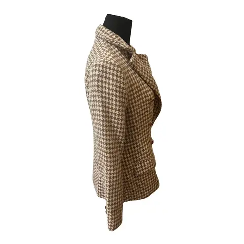 Houndstooth Women’s  Blazer Beige Size Medium