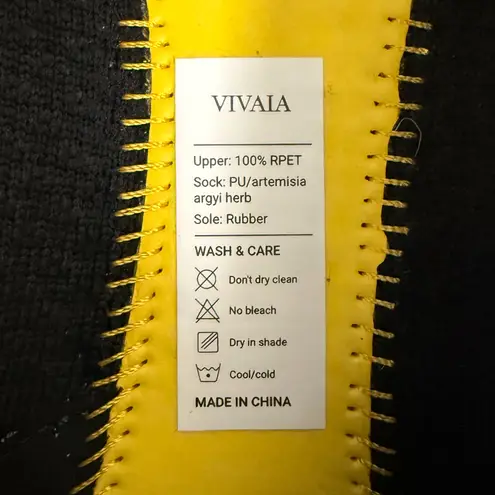 Vivaia Black Margot Open Knit Square Toe V Cut Opening Slip On Flats 40.5 9 9.5