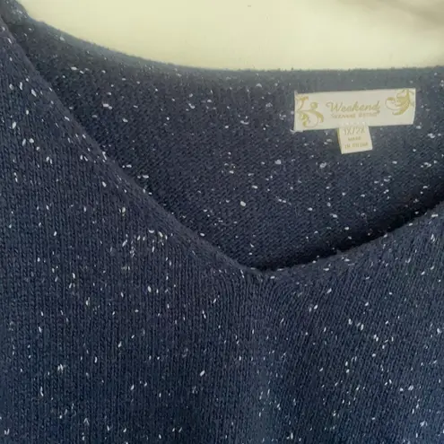 Suzanne Betro weekender sweater 2x navy