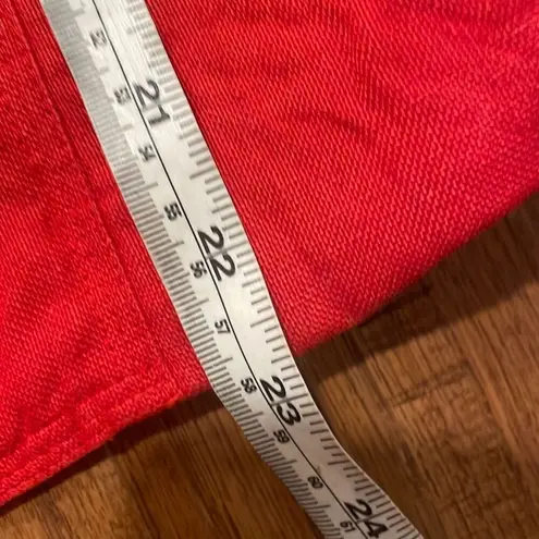 Talbots  100% linen red collared blazer size 8