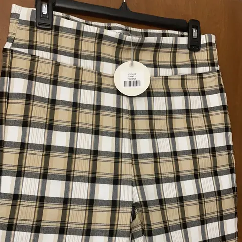 Patricia Luca high waisted Capri in khaki plaid Tan Size L