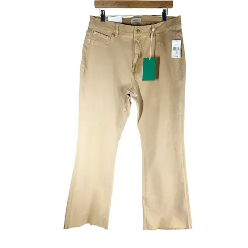 DL1961 Bridget Boot Cut Cropped Pants Size 32 Sand Neutral