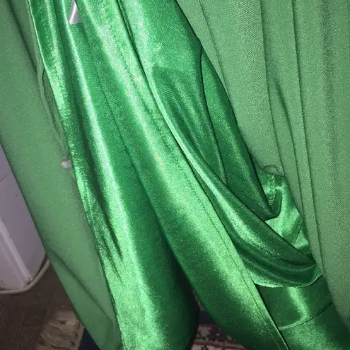 Green & Gold Beaded Riva Designs Ballgown Fancy Prom Dress Size 6