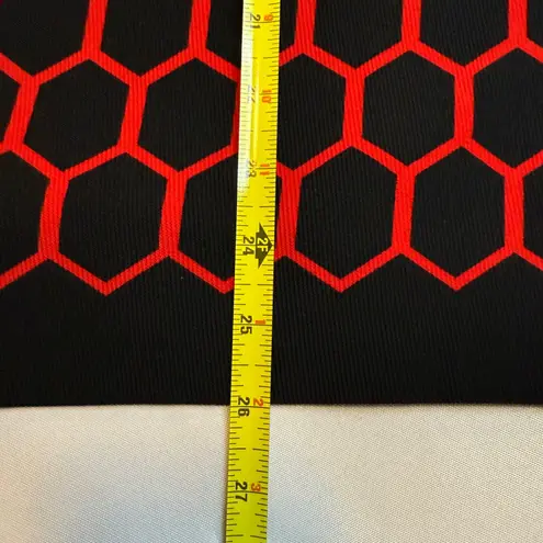 Connected Apparel Red Black Geometric Sleeveless Sheath Dress Women Size 12 #