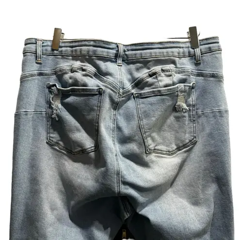 Wax Jean Wax Jeans Womens Plus Size 22 Butt I Love You Shaping Mid Rise Ankle Distressed