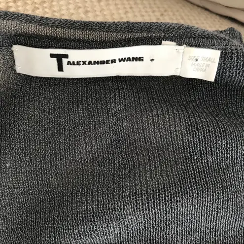 Alexander Wang Asymmetrical Dark Grey Top