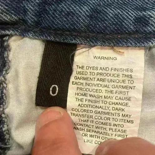 Empyre Eileen Checkered Striped Medium Wash Mom Jeans Size 0 Zumiez Distressed