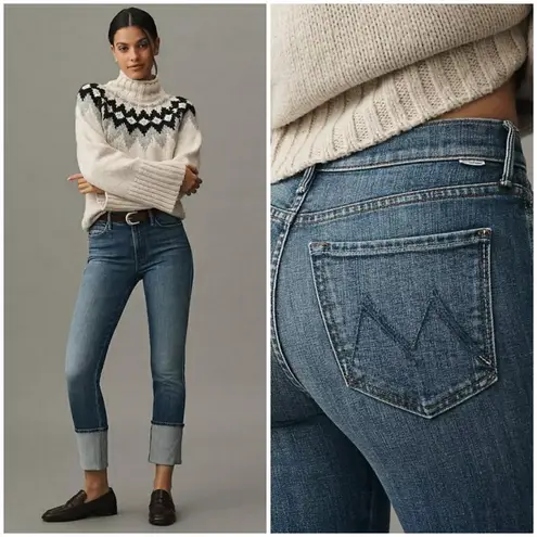 💕MOTHER💕 The High Waisted Pony Boy Ankle Jeans ~ Loafers and Lassos 28 NWT Blue