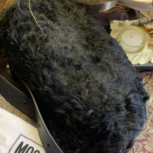 Moschino Authentic Fur/Leather zip belt bag